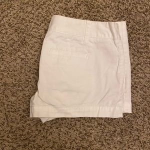 White jean shorts